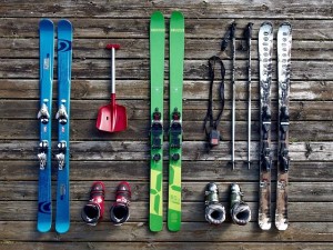 Ski auf Holz